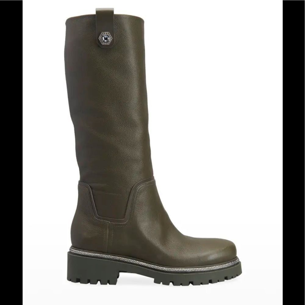 Rene Caovilla Moto Combat Boots - Picture 2 of 10